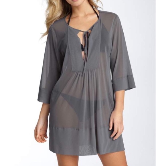 sheer swim cover up